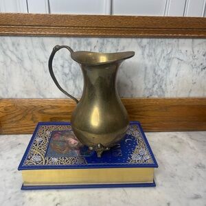 vintage solid brass pitcher